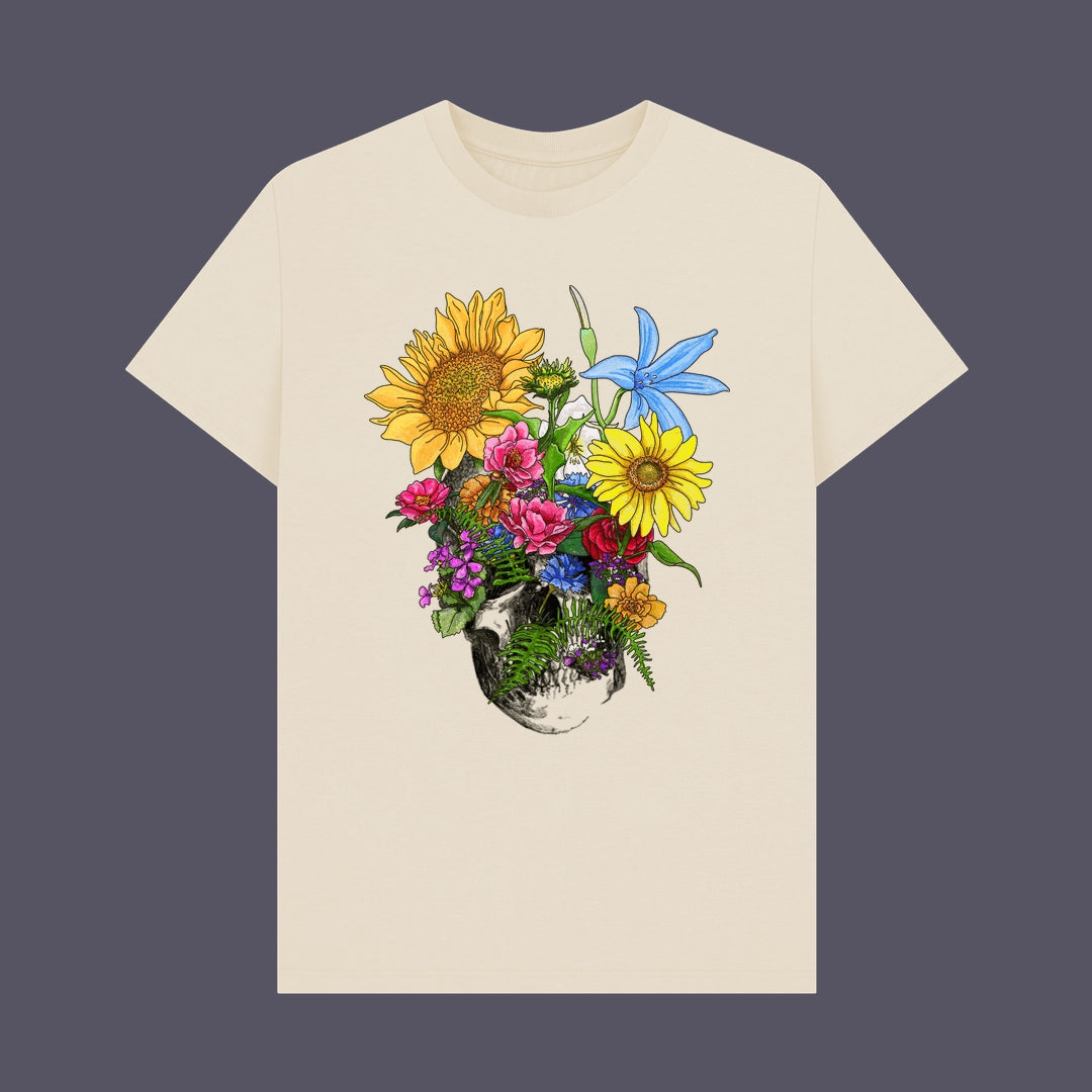 Skull Flowers Organic Tee