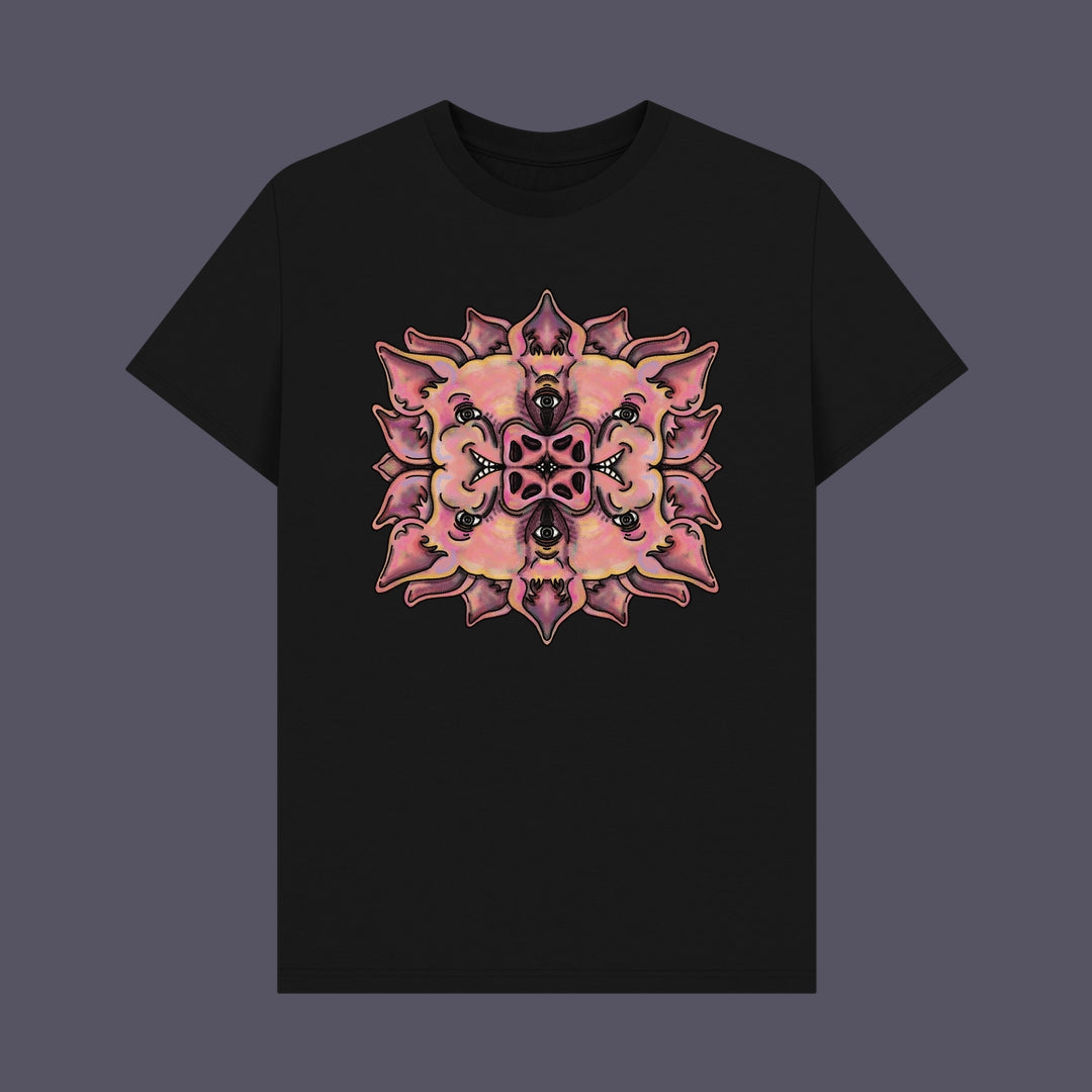 Trippy Pig Flower Organic Tee