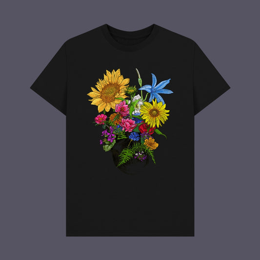 Skull Flowers Organic Tee